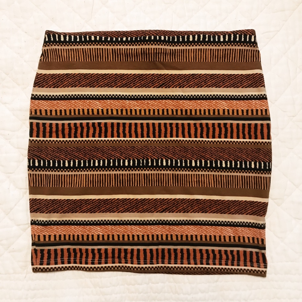 NEW F21 Tribal African Print Tube Mjni Skirt